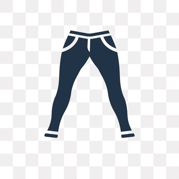 修身剪裁长裤矢量图标 透明背景隔绝 修身长裤透明概念可用于网络和移动 — 图库矢量图片