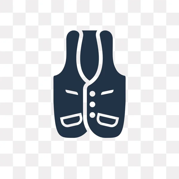 Vest Vector Pictogram Geïsoleerd Transparante Achtergrond Vest Transparantie Concept Kunnen — Stockvector