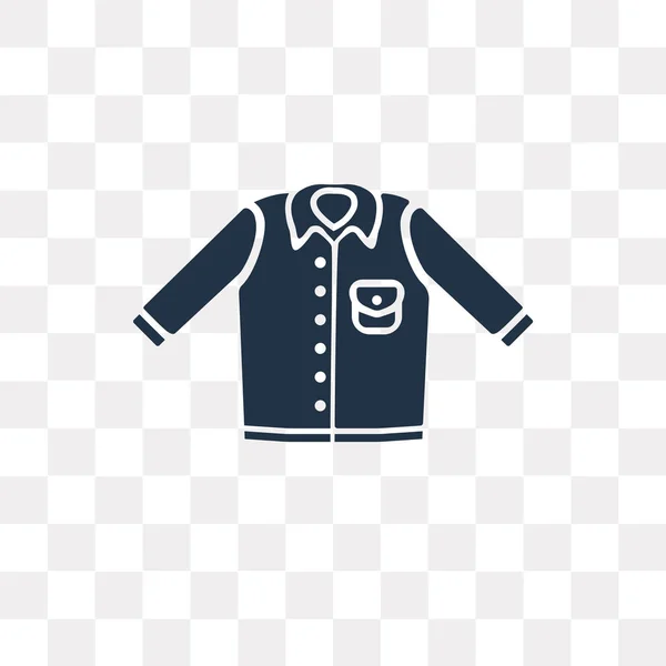 Denim Overhemd Vector Pictogram Geïsoleerd Transparante Achtergrond Denim Shirt Transparantie — Stockvector