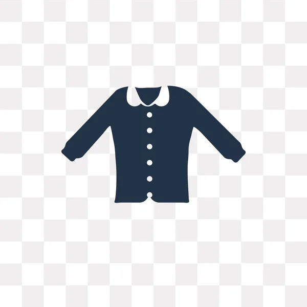 Collarless Cotton Shirt Vector Pictogram Geïsoleerd Transparante Achtergrond Collarless Cotton — Stockvector