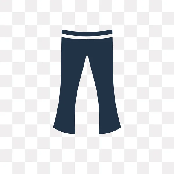 Flare Broek Vector Pictogram Geïsoleerd Transparante Achtergrond Flare Broek Transparantie — Stockvector