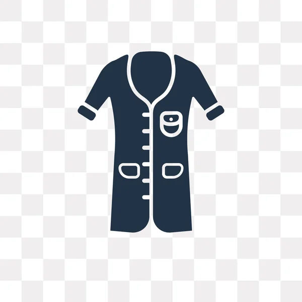 Lyocell Shirt Dress Icono Del Vector Aislado Sobre Fondo Transparente — Archivo Imágenes Vectoriales