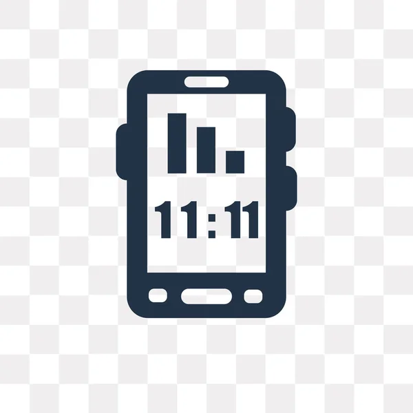 Smartphone Vektorsymbol Isoliert Auf Transparentem Hintergrund Smartphone Transparenzkonzept Kann Web — Stockvektor
