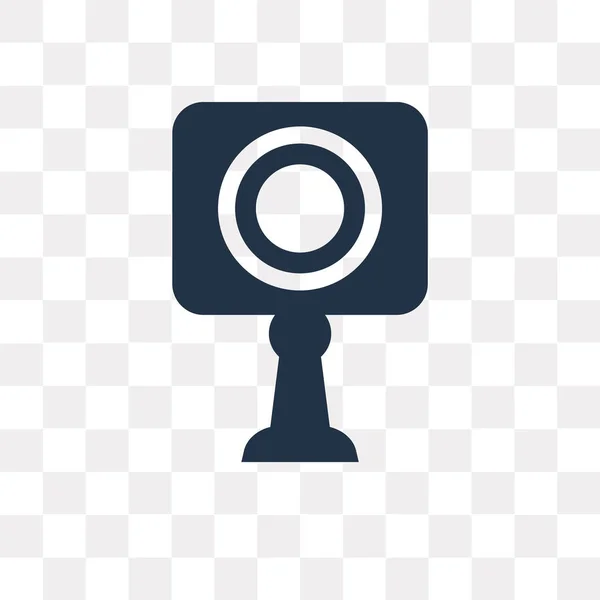 Webcam Vector Pictogram Geïsoleerd Transparante Achtergrond Webcam Transparantie Concept Kunnen — Stockvector