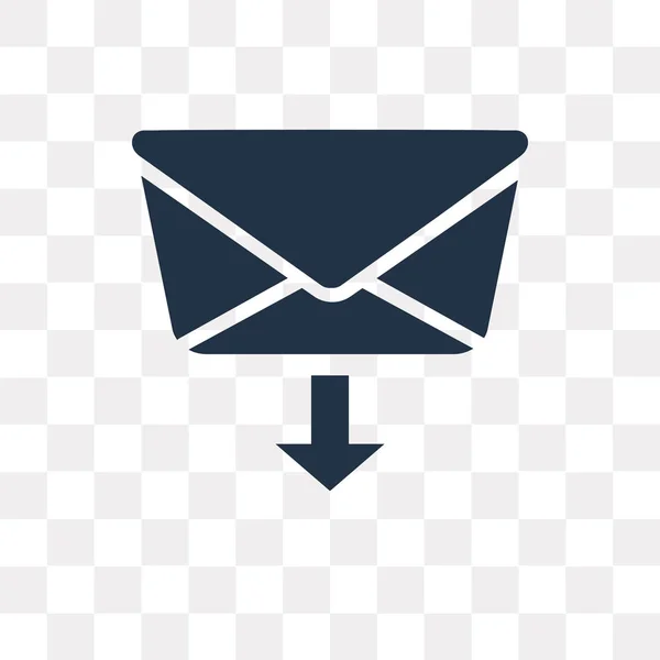 Mail Vektor Symbol Isoliert Auf Transparentem Hintergrund Mail Transparenz Konzept — Stockvektor