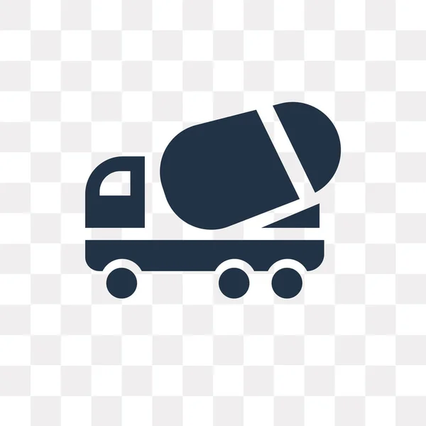 Cement Truck Vector Icon Isolated Transparent Background Cement Truck Transparency — Διανυσματικό Αρχείο