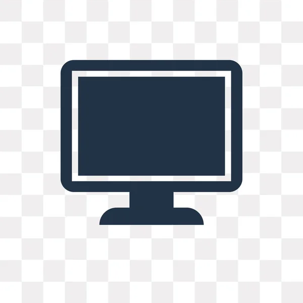 Monitor Vektor Symbol Isoliert Auf Transparentem Hintergrund Monitor Transparenz Konzept — Stockvektor