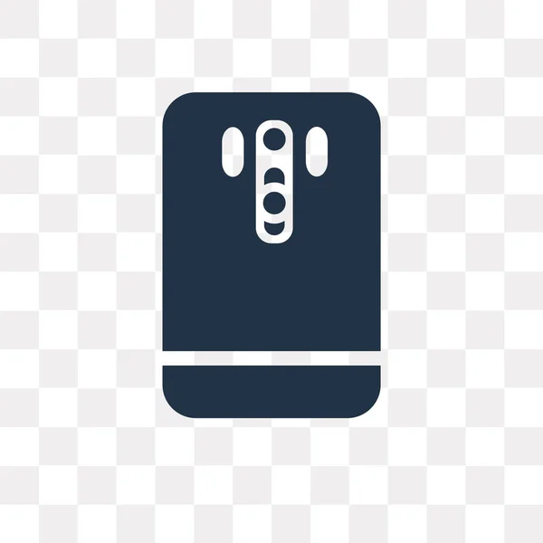 Icona Vettoriale Del Telefono Isolato Sfondo Trasparente Concetto Trasparenza Del — Vettoriale Stock