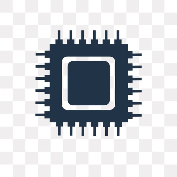 Chip Vector Pictogram Geïsoleerd Transparante Achtergrond Chip Transparantie Concept Kunnen — Stockvector