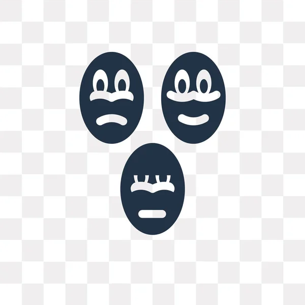 Icono Vector Emoticonos Aislado Sobre Fondo Transparente Concepto Transparencia Emoticonos — Archivo Imágenes Vectoriales