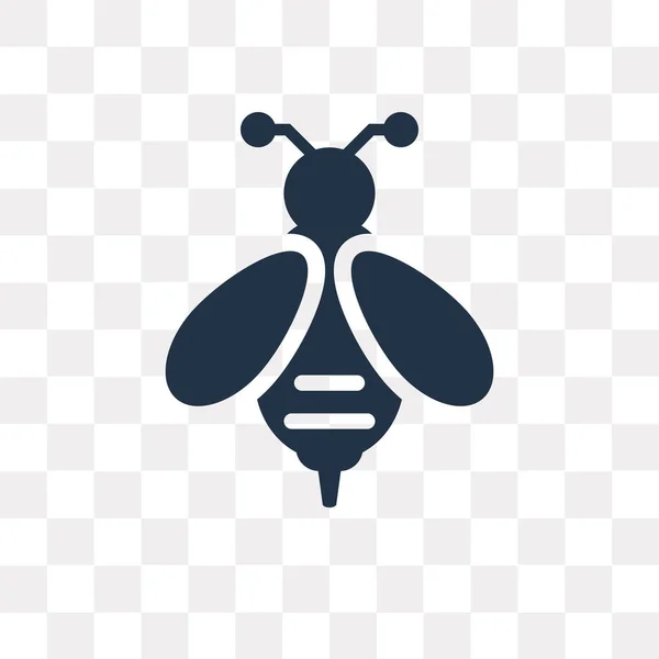 Abejas Icono Vectorial Aislado Sobre Fondo Transparente Abejas Concepto Transparencia — Archivo Imágenes Vectoriales