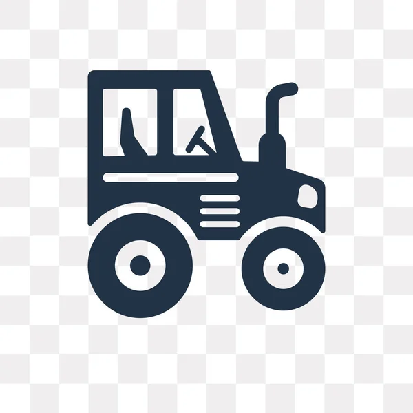 Tractor Vector Icono Aislado Sobre Fondo Transparente Tractor Concepto Transparencia — Vector de stock