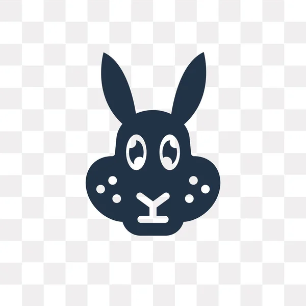 Kaninchen Vektor Symbol Auf Transparentem Hintergrund Isoliert Kaninchen Transparenz Konzept — Stockvektor