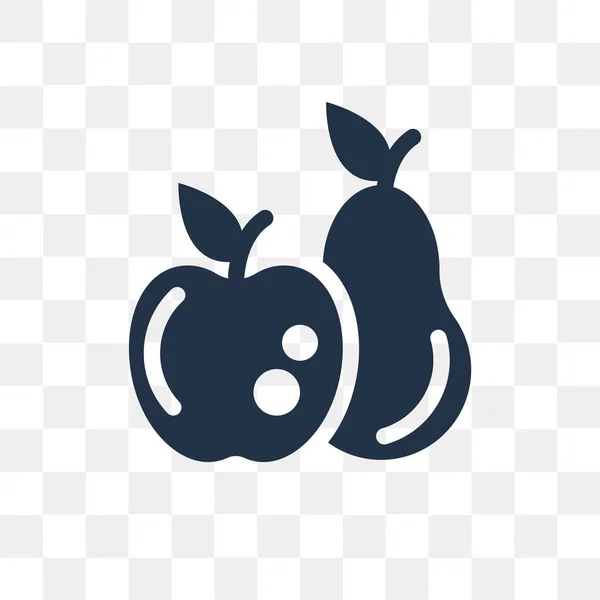 Ícone Vetorial Frutas Isolado Fundo Transparente Conceito Transparência Frutas Pode — Vetor de Stock