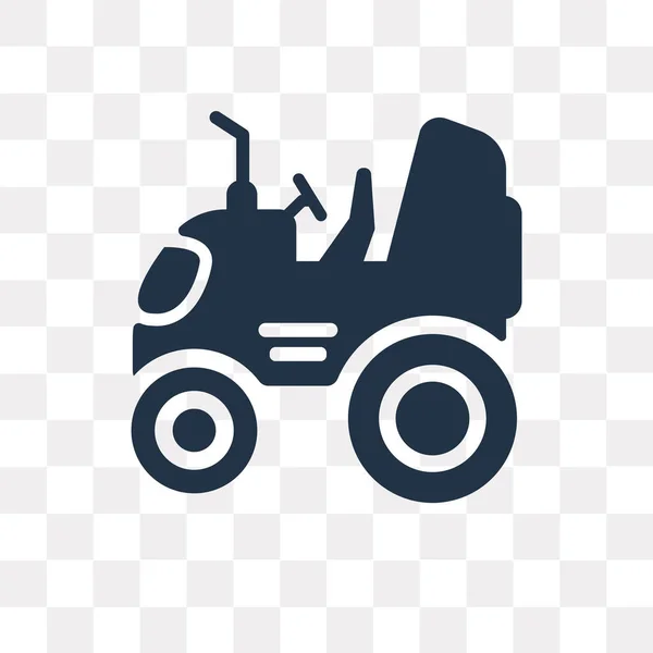 Tractor Vector Icon Isolated Transparent Background Tractor Transparency Concept Can — Stock Vector