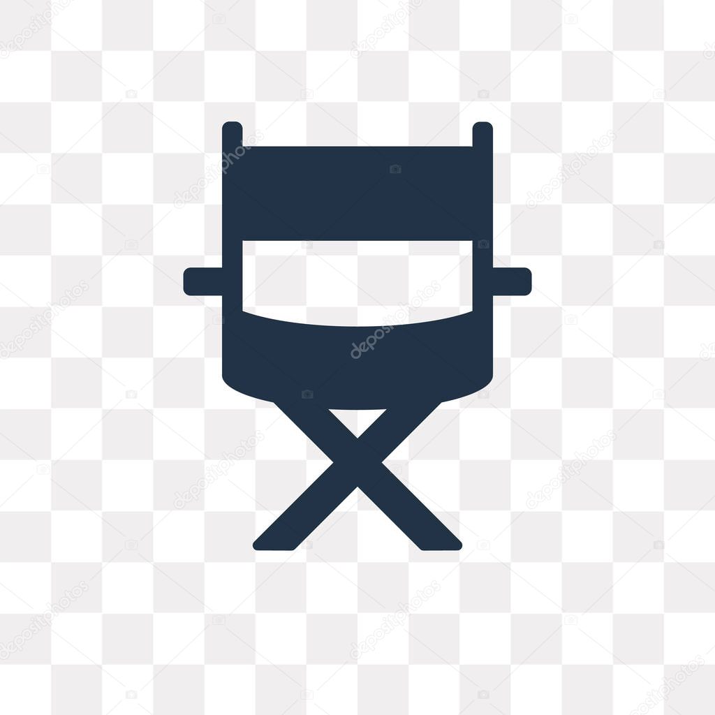 Director Film Chair vector icon isolated on transparent background, Director Film Chair transparency concept can be used web and mobile