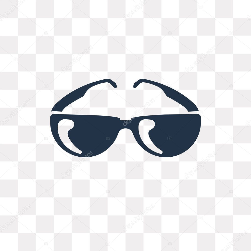 Pilot Sunglasses vector icon isolated on transparent background, Pilot Sunglasses transparency concept can be used web and mobile
