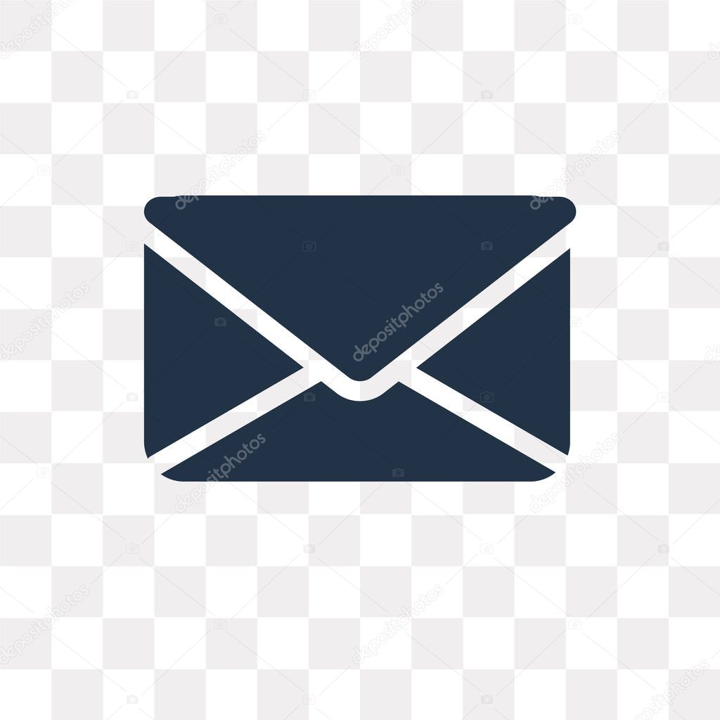 Letter vector icon isolated on transparent background, Letter transparency concept can be used web and mobile