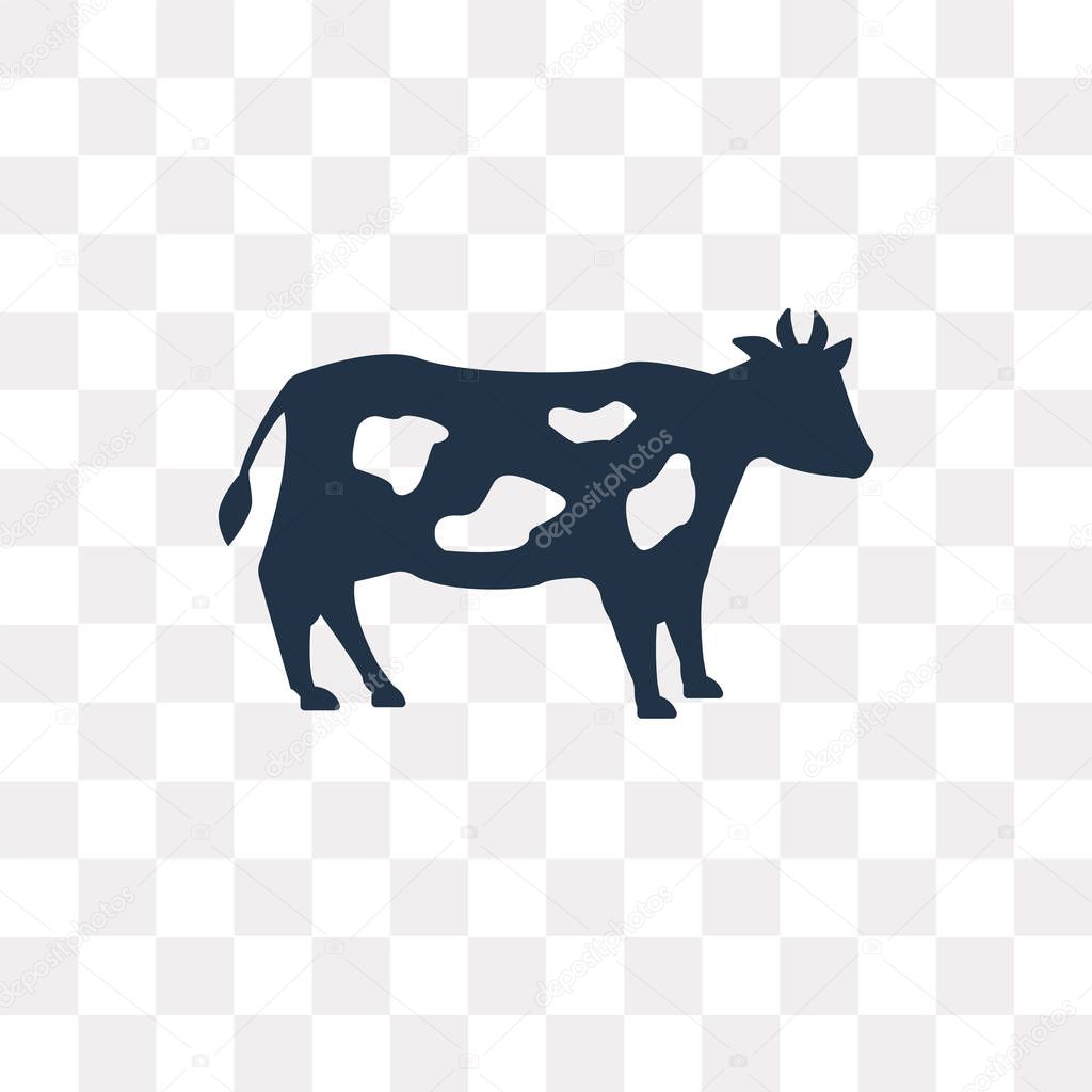 Cow vector icon isolated on transparent background, Cow transparency concept can be used web and mobile