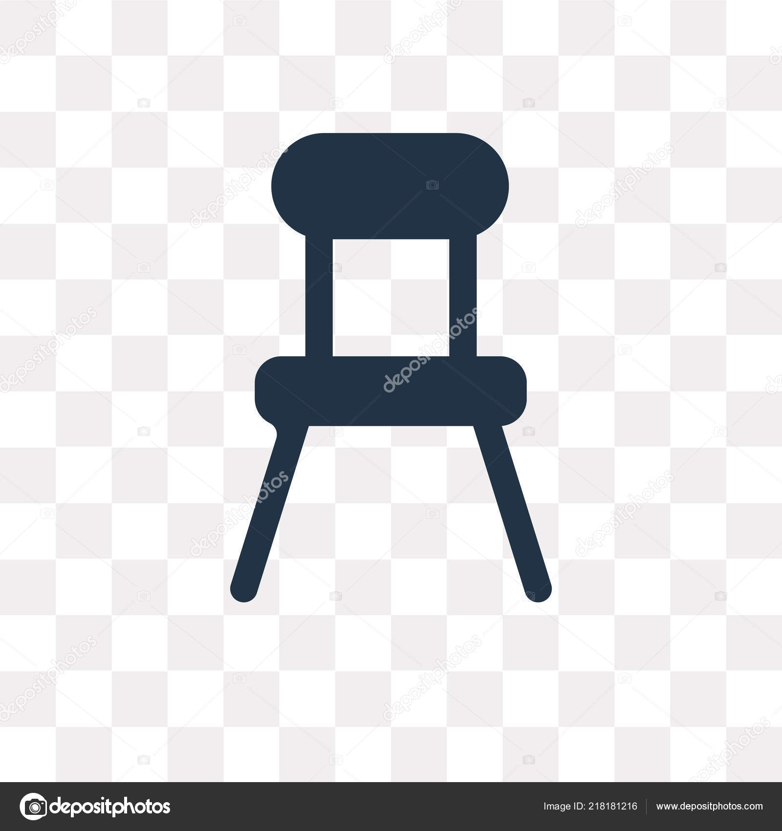 Chair Vector Icon Isolated Transparent Background Chair