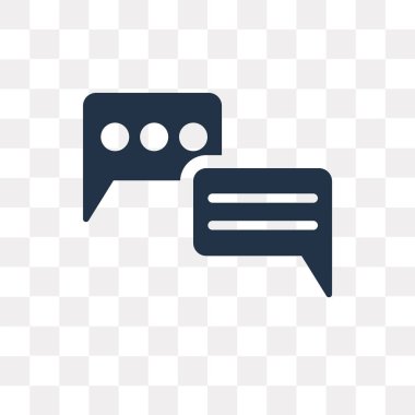 Saydam arka plan üzerinde sohbet saydamlık kavramı izole sohbet vektör simge kullandığınız web ve mobil olabilir