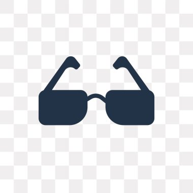 Saydam arka plan üzerinde gözlük saydamlık kavramı izole gözlük vektör simge kullandığınız web ve mobil olabilir