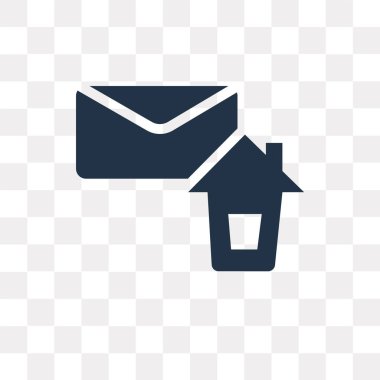 E-posta vektör simgesi şeffaf arka plan üzerinde e-posta saydamlık kavramı izole olabilir kullanılan web ve mobil