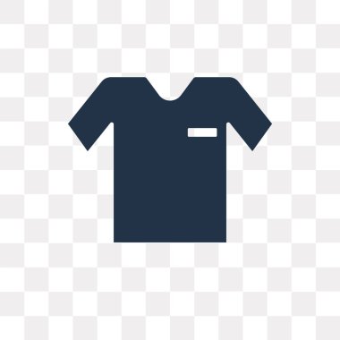 Saydam arka plan üzerinde gömlek saydamlık kavramı izole gömlek vektör simge kullandığınız web ve mobil olabilir