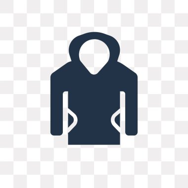 Saydam arka plan üzerinde Hoodie saydamlık kavramı izole Hoodie vektör simge kullandığınız web ve mobil olabilir