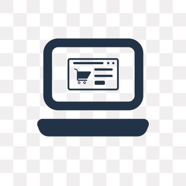 Kullandığınız web ve mobil dizüstü vektör simge şeffaf arka plan üzerinde Laptop saydamlık kavramı izole olabilir