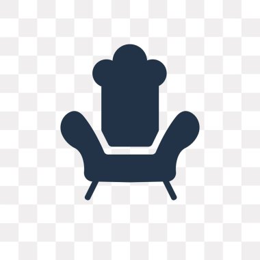 Saydam arka plan üzerinde koltuk saydamlık kavramı izole koltuk vektör simge kullandığınız web ve mobil olabilir