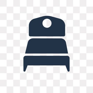 Saydam arka plan üzerinde yatak şeffaflık konsepti izole yatak vektör simge kullandığınız web ve mobil olabilir