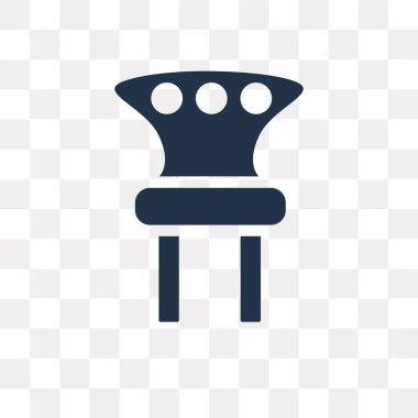 Saydam arka plan üzerinde sandalye saydamlık kavramı izole sandalye vektör simge kullandığınız web ve mobil olabilir