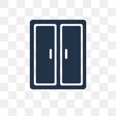 Pencere vektör simgesi şeffaf arka plan üzerinde pencere şeffaflık kavramı izole olabilir kullanılan web ve mobil