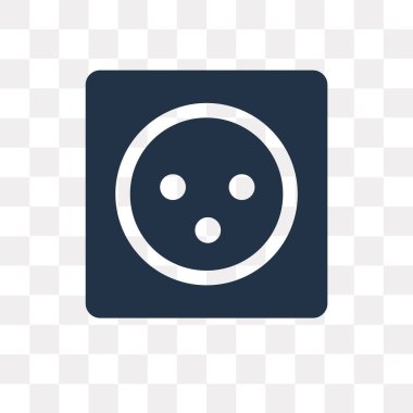 Saydam arka plan üzerinde soket saydamlık kavramı izole soket vektör simge kullandığınız web ve mobil olabilir