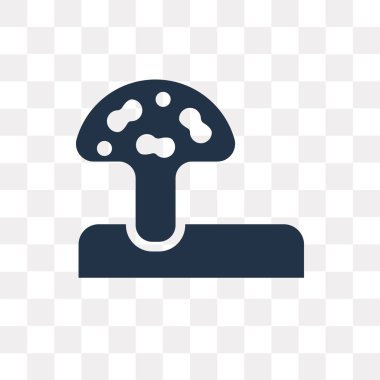 Saydam arka plan üzerinde mantar saydamlık kavramı izole mantar vektör simge kullandığınız web ve mobil olabilir