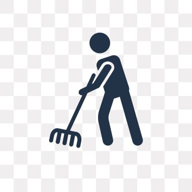 Saydam arka plan üzerinde bahçıvan saydamlık kavramı izole bahçıvan vektör simge kullandığınız web ve mobil olabilir