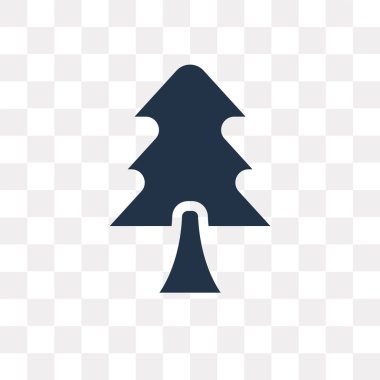 Saydam arka plan üzerinde ağaç saydamlık kavramı izole ağaç vektör simge kullandığınız web ve mobil olabilir