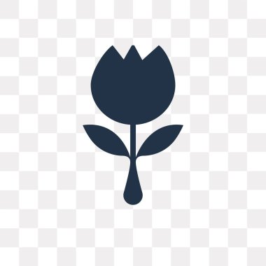 Saydam arka plan üzerinde Tulip saydamlık kavramı izole lale vektör simge kullandığınız web ve mobil olabilir