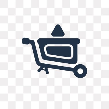 El arabası vektör simge şeffaf arka plan üzerinde el arabası saydamlık kavramı izole kullanılan web ve mobil olabilir