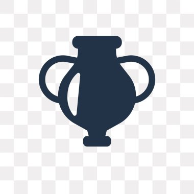 Saydam arka plan üzerinde Amfora saydamlık kavramı izole Amfora vektör simge kullandığınız web ve mobil olabilir