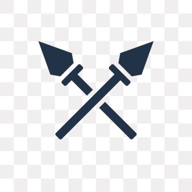 Saydam arka plan üzerinde mızrak saydamlık kavramı izole mızrak vektör simge kullandığınız web ve mobil olabilir