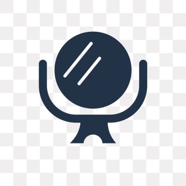 Saydam arka plan üzerinde ayna saydamlık kavramı izole ayna vektör simge kullandığınız web ve mobil olabilir