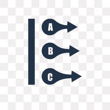 Abc vektör simge şeffaf arka plan üzerinde Abc saydamlık kavramı izole kullanılan web ve mobil olabilir