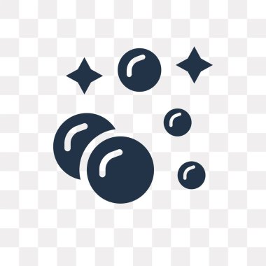 Saydam arka plan üzerinde kabarcık saydamlık kavramı izole kabarcık vektör simge kullandığınız web ve mobil olabilir