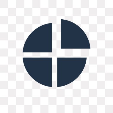 Pasta grafiği vektör simge şeffaf arka plan üzerinde pasta grafiği saydamlık kavramı izole kullanılan web ve mobil olabilir