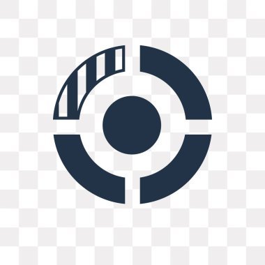 Pasta grafiği vektör simge şeffaf arka plan üzerinde pasta grafiği saydamlık kavramı izole kullanılan web ve mobil olabilir