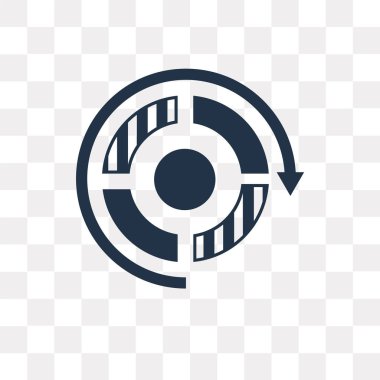 Pasta grafiği vektör simge şeffaf arka plan üzerinde pasta grafiği saydamlık kavramı izole kullanılan web ve mobil olabilir