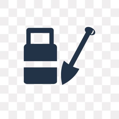 Saydam arka plan üzerinde kum kova saydamlık kavramı izole kum kova vektör simge kullandığınız web ve mobil olabilir