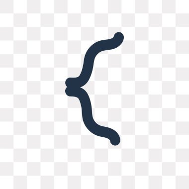 Küme ayracı vektör simge şeffaf arka plan üzerinde küme ayracı saydamlık kavramı izole kullanılan web ve mobil olabilir